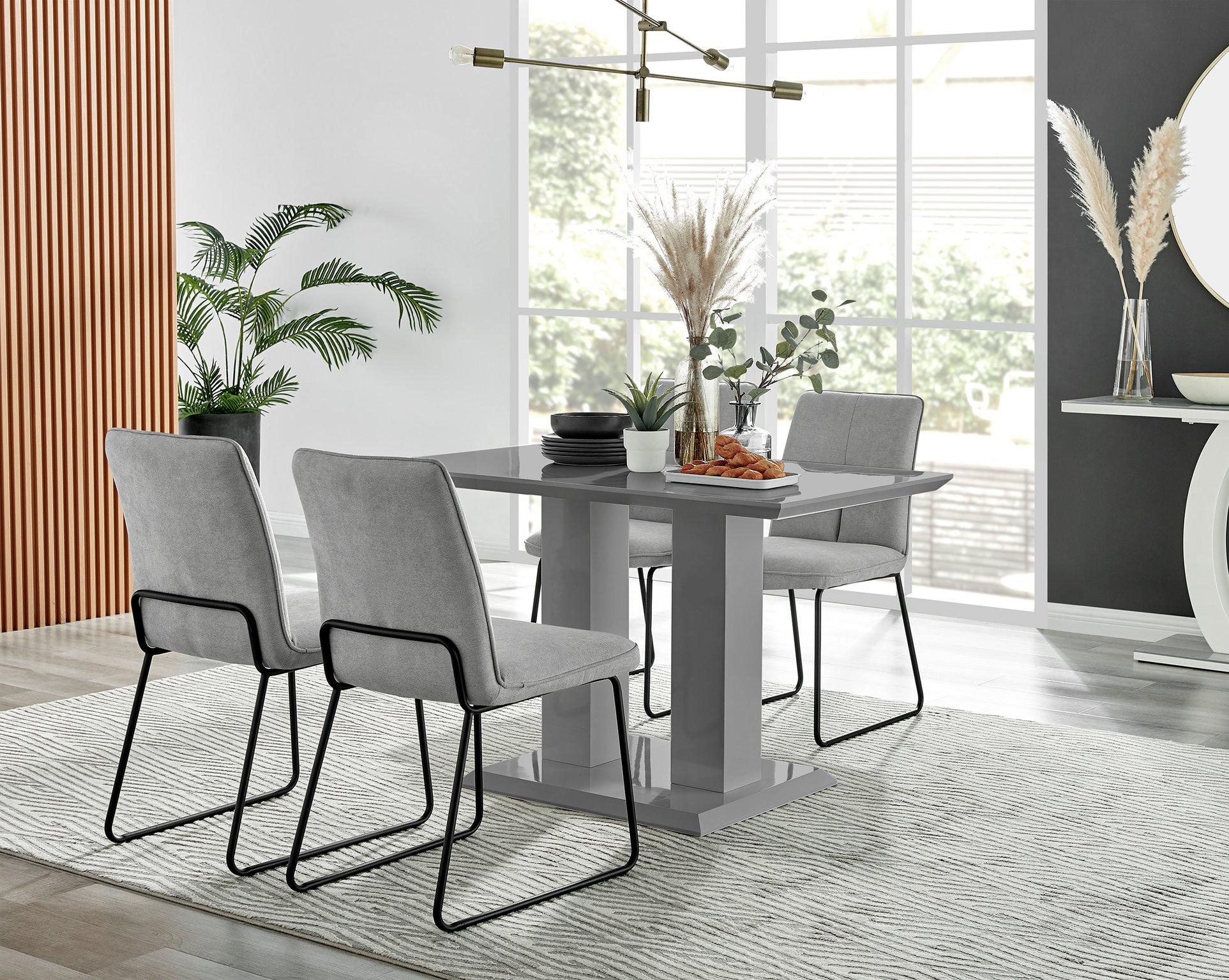 Imperia white gloss dining table discount