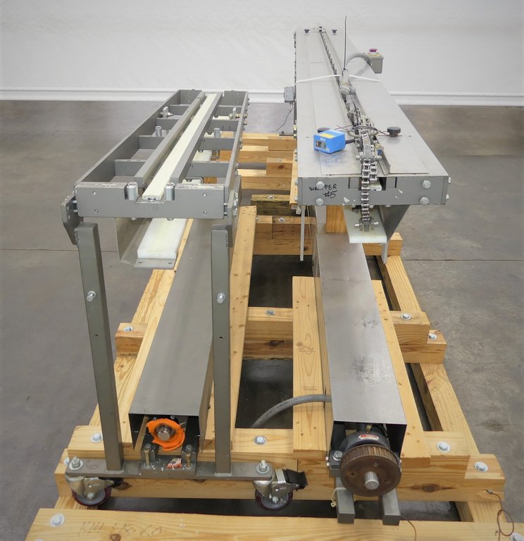 Used Stainless Steel Shaft Driven Lugged Infeed For Flow Wrapper