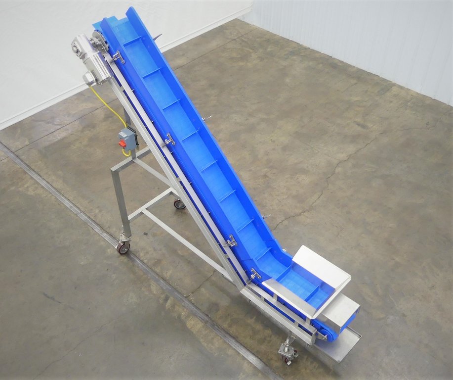 Conveyor Solutions Blue Belt Cleated Incline Conveyor 9L x 105