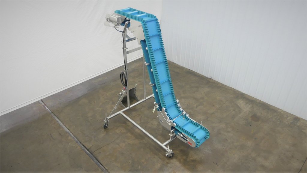 Himec Blue Belt Cleated Incline Conveyor 12