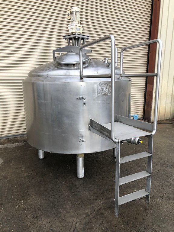 Used St.Regis 500 Gal Stainless Steel Jacketed Mix Tank