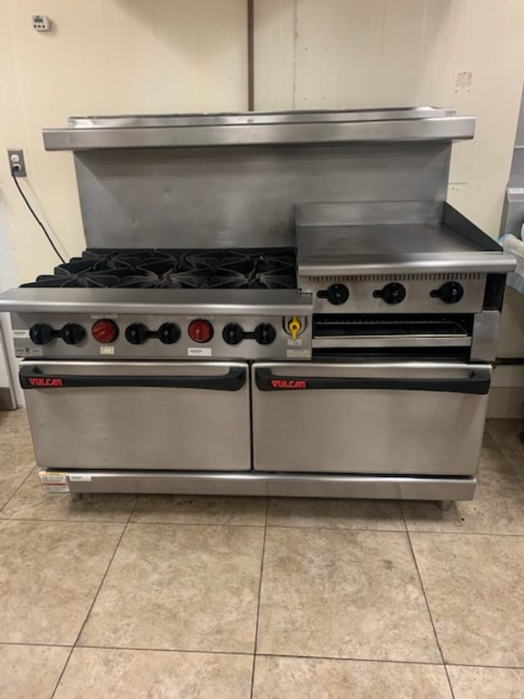 vulcan six burner gas range