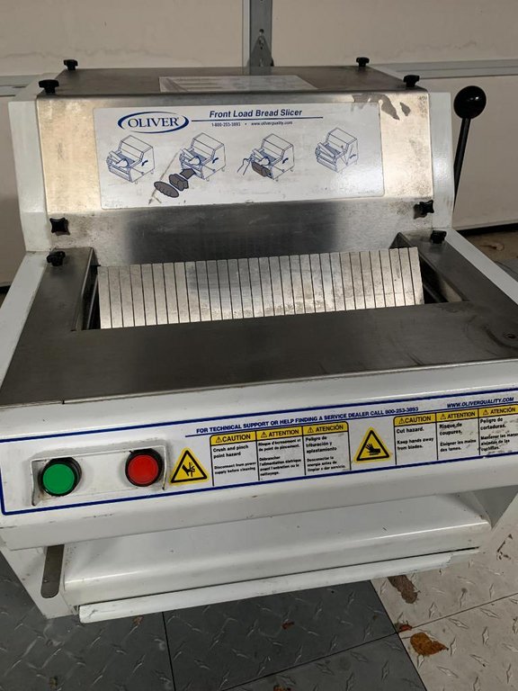 oliver front load bread slicer