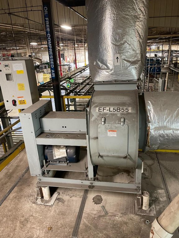 Used 24AFSW211011 Greenheck 24AFSW Blower with 7.5 Horsepower Motor
