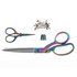 Picture of Scissors: Gift Set: Dressmaking (21.5cm) and Embroidery (9.5cm), Thimble & Pins: Rainbow