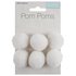 Picture of Pom Poms: 3cm: White: Pack of 6