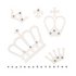 Picture of Craft Embellishments: Crown Gems: White: Pack of 5