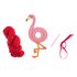 Picture of Pom Pom Decoration Kit: Flamingo: Pack of 4