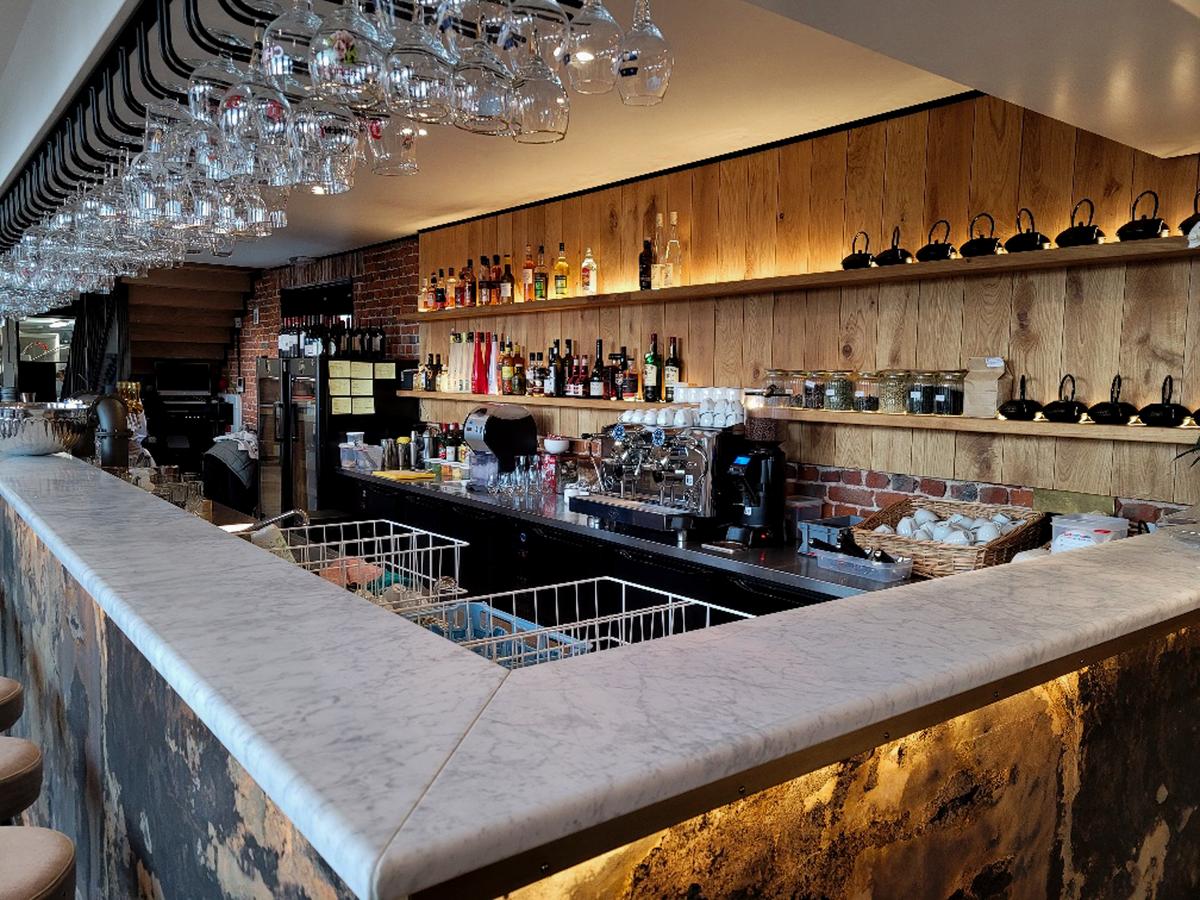 Comptoir de bar en Bianco Carrara