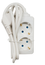 POWER STRIP 2 SCHUKO SOCKETS WITH 2M CABLE WHITE