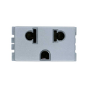 TOMA DE CORRIENTE EUROAMERICANA 2P+T 16A 127V~ Aluminio S25