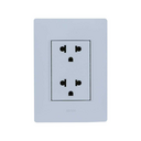 TOMA EUROAMERICANA DUPLEX  2P+T 16A 127V~  CON PLACA BLANCO Simon 26
