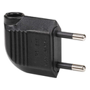 Clavija salida lateral 10A 250V negra Simon