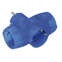 Adaptador triple lateral 16A 250V azul Simon