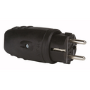 Clavija de goma 16A 250V negra Simon