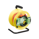 Extensible jardin 25 metros H05VV-F 3G1mm² 4 tomas 16A 250V naranja con rearme de seguridad Simon