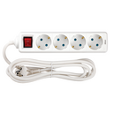 POWER STRIP 4 SCHUKO SOCKETS WITH SWITCH 2M WHITE
