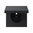 Cover for French socket IP44 black matte Simon 360