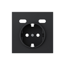 Cover for schuko + 2USB C+C black matte Simon 360