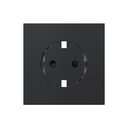 Tapa para enchufe schuko CLEAN modular negro mate Simon 360