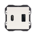 Cargador USB doble A+C 30W Power Delivery blanco mate Simon 270
