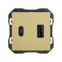Cargador USB doble A+C 30W Power Delivery bronce Simon 270