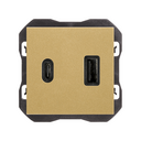 Cargador USB doble A+C 30W Power Delivery oro Simon 270