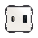Cargador USB doble A+C 30W Power Delivery blanco Simon 270