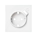 Enjoliveur pour prise schuko avec chargeur USB intégré SmartCharge blanche matte Simon 100