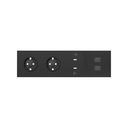 Kit front for 4 elements 2 schuko sockets + double USB C + 2xRJ45 matt black Simon 100