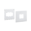 Frame and bezel accessory for universal mechanisms for cable trunking 160x55mm