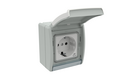 Kit Schuko Simon Aqua de superficie para Recarga de Vehículo Eléctrico IP55 IK08 16A ~3,7kW con tapa de seguridad y embornamiento a tornillo