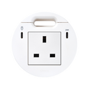 Kit Flash 90 formado por base eléctrica modular británica, Dock USB C con 1x HDMI + LAN + 3x USB Tipo A, cargador USB tipo C de 20W y salida de cableado blanco Simon K45