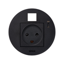 Kit Flash 90 consisting of danish modular power socket, USB charger Type C 20W and housing for Keystone connector black Simon K45