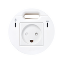 Kit Flash 90 formado por base eléctrica modular danesa, Dock USB C con 1x HDMI + LAN + 3x USB Tipo A, cargador USB tipo C de 20W y salida de cableado blanco Simon K45