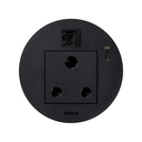 Kit Flash 90 composé du prise de courant modulaire sud-africaine, chargeur USB type C de 20W et connecteur RJ45 Catégorie 6 UTP fem-fem avec clipsage Keystone noir Simon K45