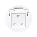Kit Flash 90 formado por base eléctrica modular sudafricana, Dock USB C con 1x HDMI + LAN + 3x USB Tipo A, cargador USB tipo C de 20W y salida de cableado blanco Simon K45