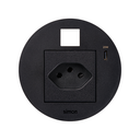 Kit Flash 90 consisting of swiss modular power socket, USB charger Type C 20W and housing for Keystone connector black Simon K45