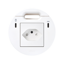 Kit Flash 90 formado por base eléctrica modular suiza, Dock USB C con 1x HDMI + LAN + 3x USB Tipo A, cargador USB tipo C de 20W y salida de cableado blanco Simon K45