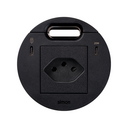 Kit Flash 90 consisting of swiss modular power socket, USB Type C Dock including 1x HDMI + LAN + 3x USB Type A, USB charger Type C 20W and grommet (cable outlet) black Simon K45