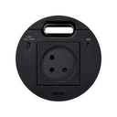 Kit Flash 90 composé du prise de courant modulaire israélienne, chargeur USB type C de 100W (répartis entre 65W et 30W en simultané) et sortie de câblage noir Simon K45