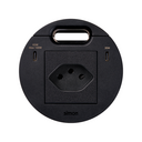 Kit Flash 90 composé du prise de courant modulaire suisse, chargeur USB type C de 100W (répartis entre 65W et 30W si connectés en même temps) et sortie de câblage noir Simon K45