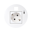 Kit Flash 90 consisting of schuko modular power socket, USB charger Type C 20W and housing for Keystone connector white Simon K45