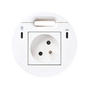 Kit Flash 90 formado por base eléctrica modular franco-belga, Dock USB C con 1x HDMI + LAN + 3x USB Tipo A, cargador USB tipo C de 20W y salida de cableado blanco Simon K45