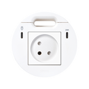 Kit Flash 90 formado por base eléctrica modular israelí, Dock USB C con 1x HDMI + LAN + 3x USB Tipo A, cargador USB tipo C de 20W y salida de cableado blanco Simon K45