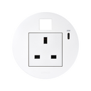 Kit Flash 90 formado por base eléctrica modular británica, cargador USB tipo C de 20W, alojamiento sin ventana protectora para conector con clipaje Keystone blanco Simon K45