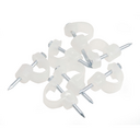 Grampo para cabo coaxial, 25 unidades em branco 