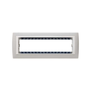 Frame 4 elements with frame holder 1 row grey interior white Simon 82 Centralisations