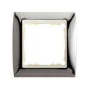 Frame for 1 element dark steel interior ivory Simon 82