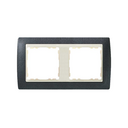 Frame for 2 elements granite grey interior ivory Simon 82